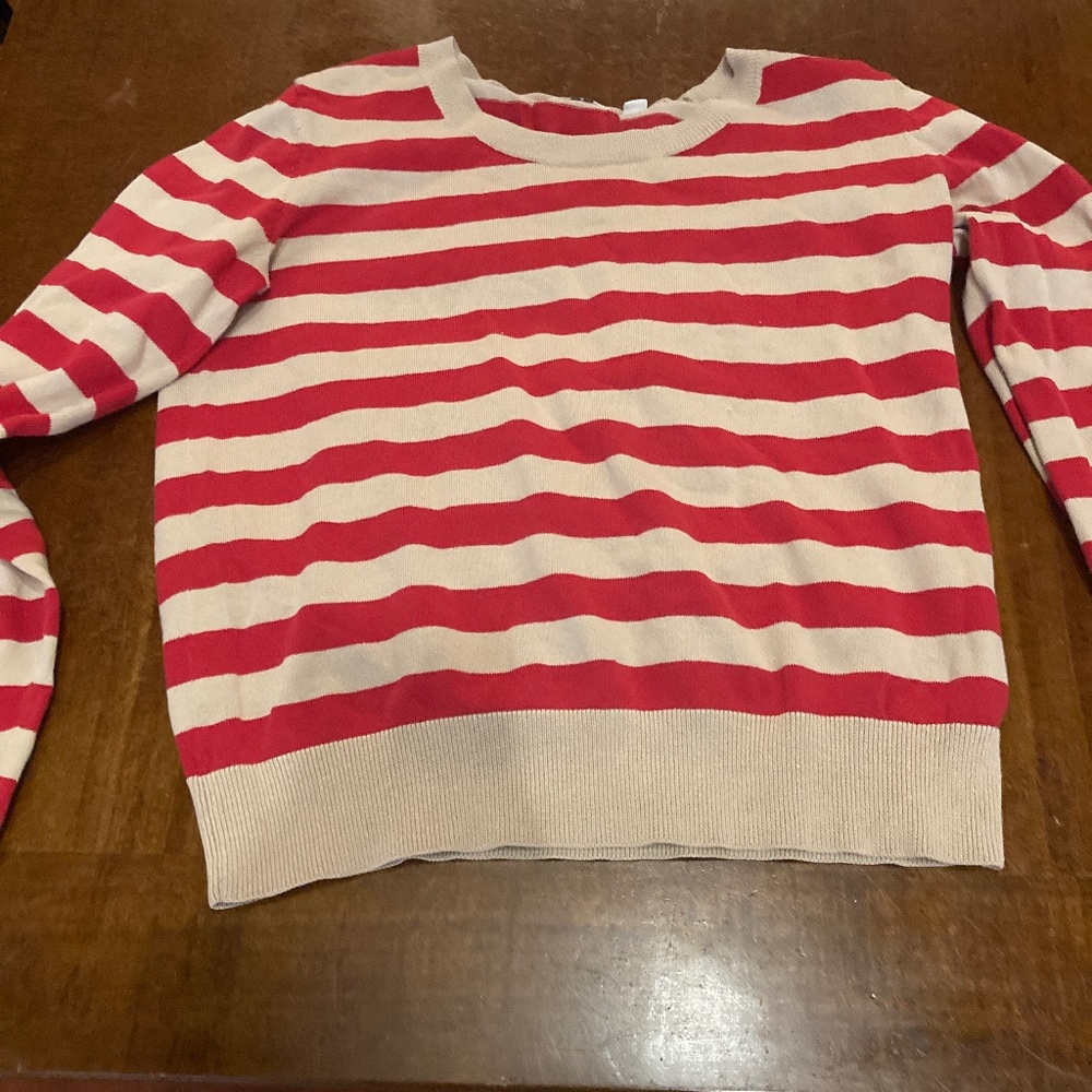 Red striped top